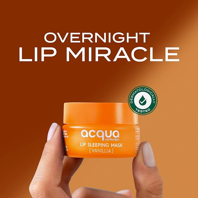 Overnight Lip Sleeping Mask - Intense Moisture Lip Night Treatment with Shea & Murumuru Butter - Hydrating Lip Care & Repair for Dry Cracked Lips, 8 Hour Hydration