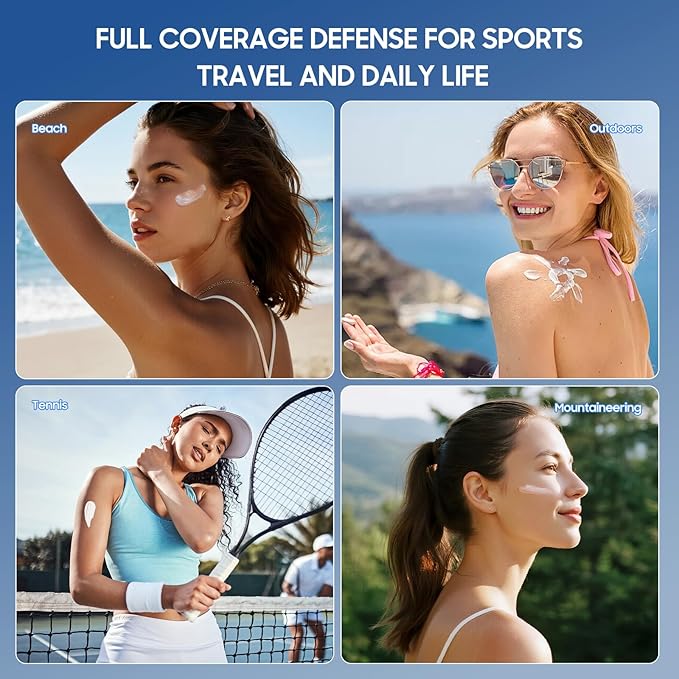 Travel Essentials Face Sunscreen SPF 50 for Women – Broad Spectrum UVA/UVB, Oxybenzone-Free – Lightweight, Non-Greasy, Hydrating Formula for All Skin Types – For Daily Wear Under Makeup – 1.76 fl oz