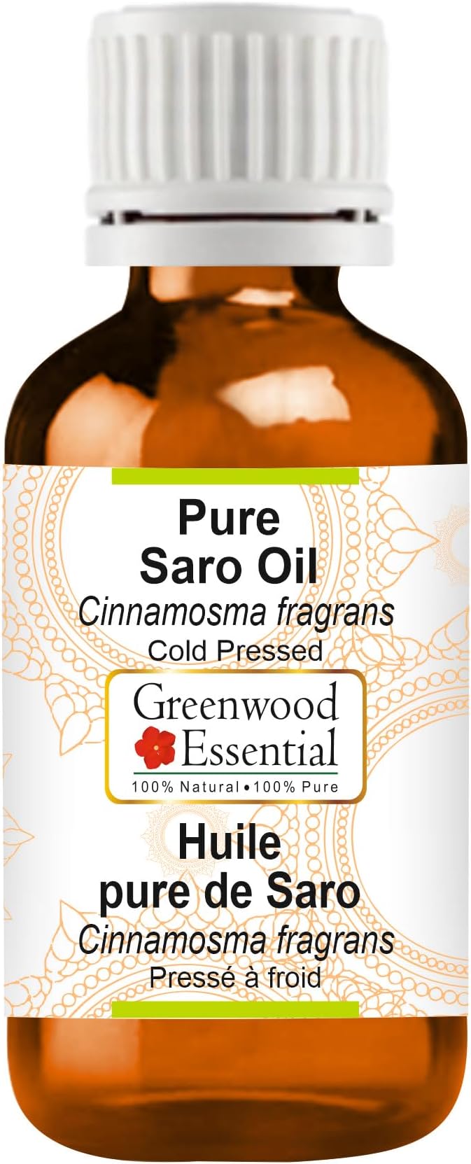 Greenwood Essential Pure Saro Essential Oil (Cinnamosma fragrans) Steam Distilled 30ml (1 oz)