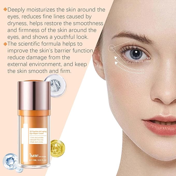 5D Peptide Anti-Wrinkle Eye Cream, Anti-Wrinkle Firming Eye Cream, 5D Peptide Anti Aging Eye Cream, Peptide Lifting Eye Gel, For Dark Circles and Puffiness (3pcs)
