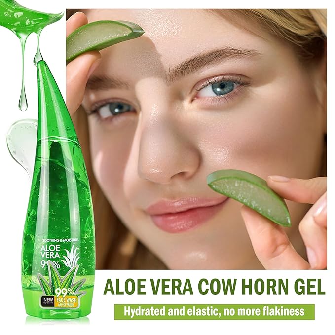 99% Organic Aloe Vera Gel,Aloe Vera Soothing Gel,Natural Moisturizing Lotion for Soothing Skin Care,Long Lasting Moisturizing body Lotion,After Sun Skin Care Cream for Face and Skin (260ml)