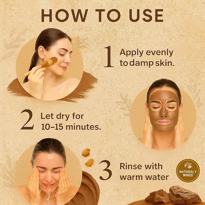 FERIHA Moroccan Rhassoul Clay Mud Mask with Argan Oil & Frankincense | 100% Natural Purifying Mineral Face Mask for Deep Cleansing, Pore Refining & Skin Rejuvenation