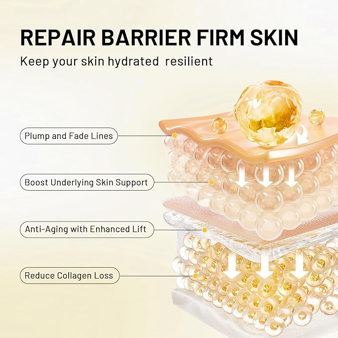 Silk Peptide Intensive Lifting Ampoule - Deep Collagen Multi Peptide Serum Korean Anti Aging Serum with PDRN for Face Tightening, Lifting, Smoothing, Hydrating