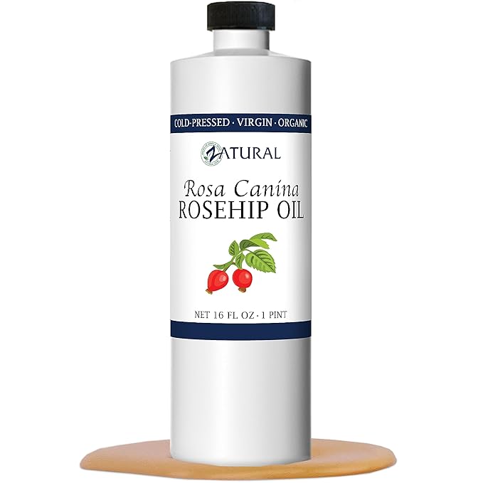 Zatural ROSA CANINA - Organic Rosehip Oil for Face, Nails, Hair and Skin - Cold Pressed Rose Hip Oil (16 oz)