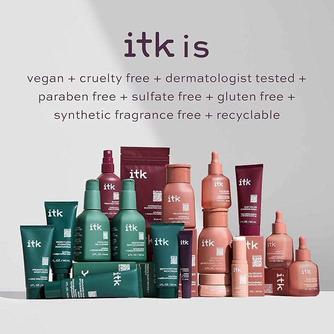 ITK Hydrating Hyaluronic Acid Milky Face Toner for Dry Skin + Redness with Green Tea + Squalane - Prep, Tone + Calm Skin for Women - Soothing Vegan Moisturizing Facial Toner - 5 oz.