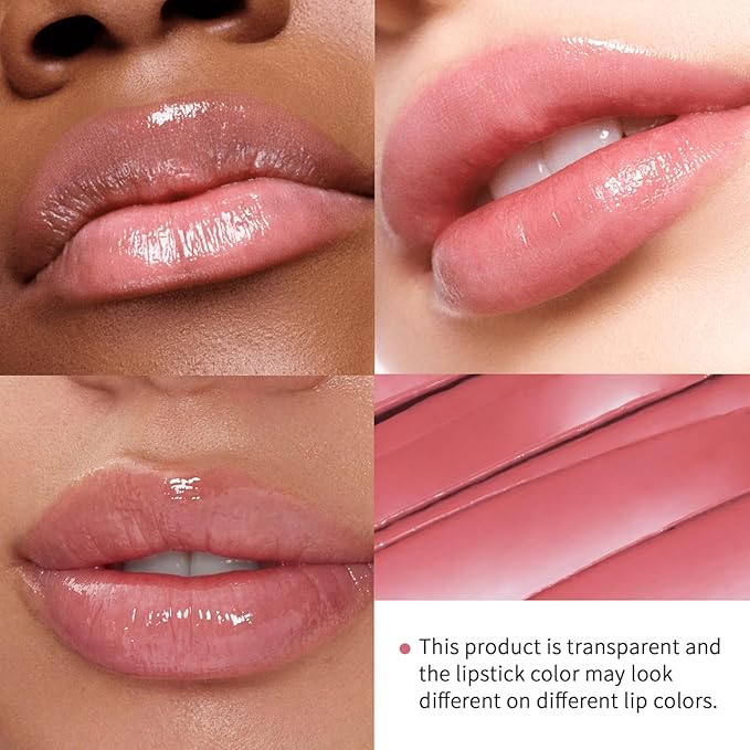 BAISEN DIARY Pink Honey Lipstick Tinted Lip Balm - Sheer Hydrating Lipstick for All Skin Tones - Moisturizing Lip Color, Nourishing Lip Balm with Natural Black Cherry Tint