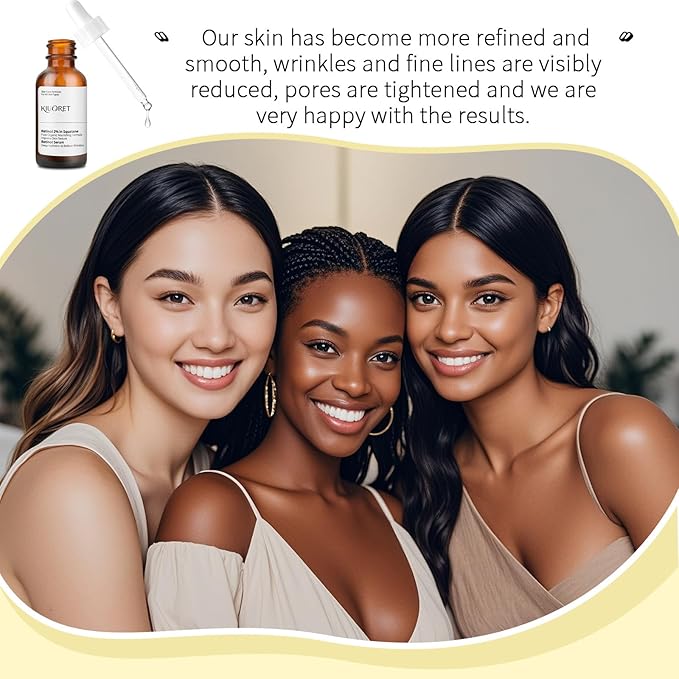 2% Retinol Serum for Face - Retinol 2% in Squalane for Reduce Wrinkles & Fine Lines - Improve Skin Tone with Hyaluronic Acid, Vitamin E & Niacinamide - Facial Serum for All Skins, 30ml