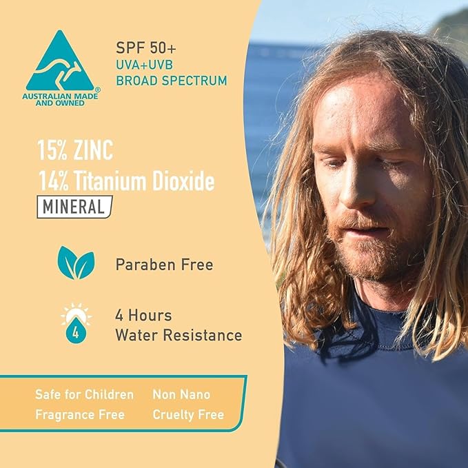 Sun Zapper Zinc Oxide Sunscreen Stick SPF 50+ Medium Skin Tone – Mineral Sunscreen for Face and Body, Water Resistant Sunblock for Sensitive Skin, Travel Size 12g (0.42 oz), Australian Made