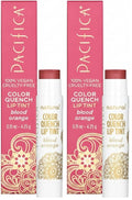 Pacifica Tinted Lip Balm – Blood Orange Flavor – Sheer Hydrating Balm with Coconut Oil & Cocoa Butter – Vegan, Cruelty-Free, Dermatologist Tested – 0.15 oz (Pack of 2)