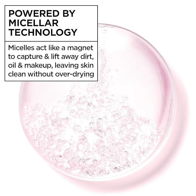 Garnier Micellar Water, Hydrating Facial Cleanser & Makeup Remover, Suitable for Sensitive Skin, Vegan, Cruelty Free, 13.5 Fl Oz (400mL), 1 Count