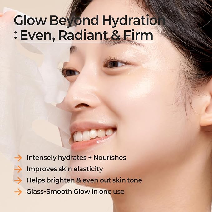 MOTHER MADE Snail Face Mask With Niacinamide 2% & Vitamin E, Collagen Sheet 10 EA, For Dry & Sensitive Skin, Mascarillas Para La Cara, Hyaluronic Acid, Korean Skincare