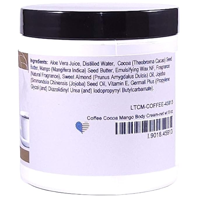 Blossom to Bath Coffee Cocoa Mango Body Cream (8 Ounce) - Natural Fragrance - Feels Like A Lotion And Works Like A Butter with a Rich Coffee-inspired Scent