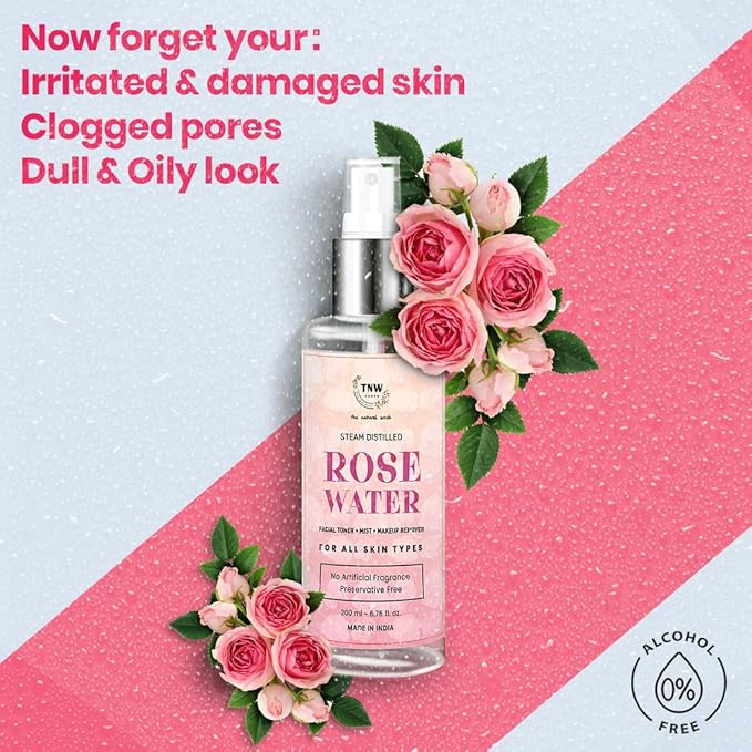 TNW - The Natural Wash DISTILLED ROSE WATER (200 ml)