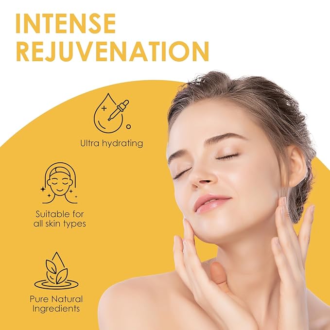 AUSLKA Facial Body Oil Moisturizing Without Greasiness, Natural Massage Essential Oil with Petal Fragrance for Face Body Hand Contains Vitamin E Anti Ageing & Anti Wrinkle, 1 FL.OZ (30ml)