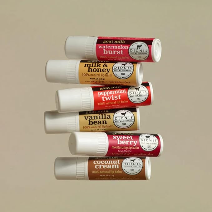 Dionis Goat Milk Lip Balm Candy Box 0.28oz (Pack of 6)