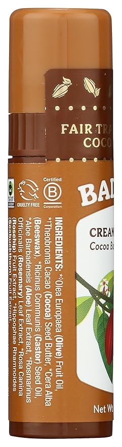 Badger, Creamy Cocoa Lip Balm Stick, 0.25 Ounce