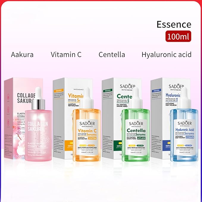 Nourishing Face Essence 100ML for Women and Girls Intensive Liquid Hydration to Revitalize Dry Skin for a Smooth and Supple Complexion Sakura Essence One Size