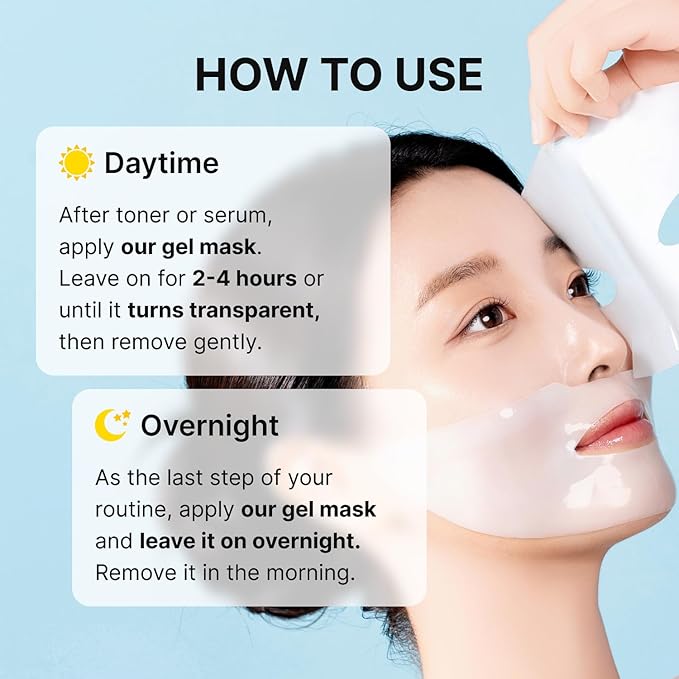 Vegan Collagen Deep Boosting Mask, Hydrating Overnight Face Mask, Pore Minimizing, Elasticity, Firming, Sleeping Hydrogel Mask for Glass Skin, Korean Skincare (1.41oz x 4ea)