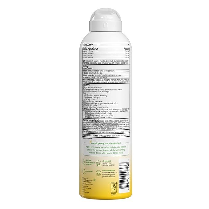 Alba Botanica Sunscreen Spray for Face and Body, Broad Spectrum SPF 50 Sunscreen, Hawaiian Coconut, Water Resistant and Biodegradable, 5 fl. oz. Bottle