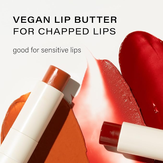 Melixir Vegan Lip Butter (12 Colors), Hydrating Tinted Lip Balm Stick, Bee-Free, Petrolatum-Free, Plant-Based, Moisturizes Dry & Chapped Lips With Shea Butter, Sheer, Natural Finish - #10 Flutter