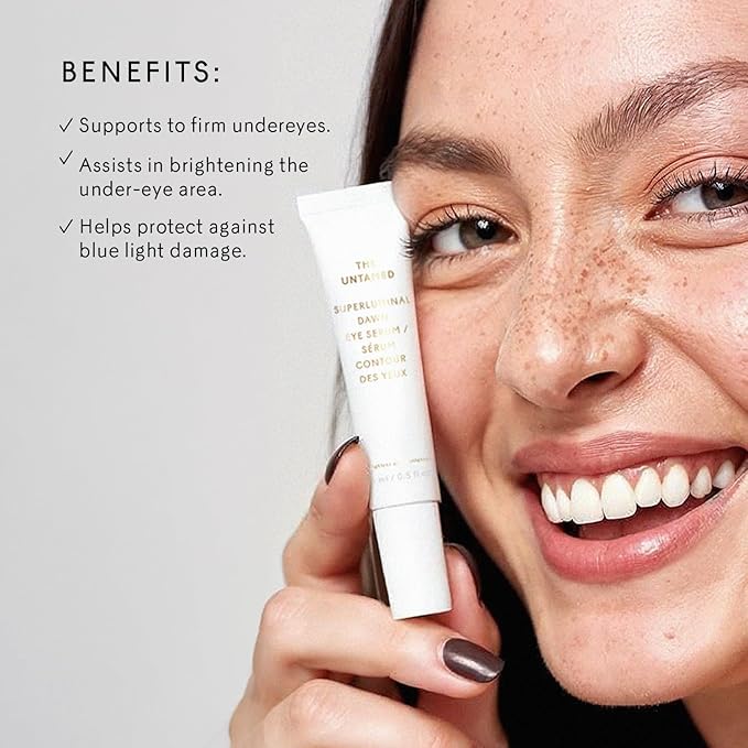 The Untamed Superluminal Dawn Eye Serum – Helps Refresh and Improve the Apperance of Under Eye Area –Brightening & Hydrating Skincare with Vitamin C, Poppy Flower & Cocoa Seed – 1 fl oz