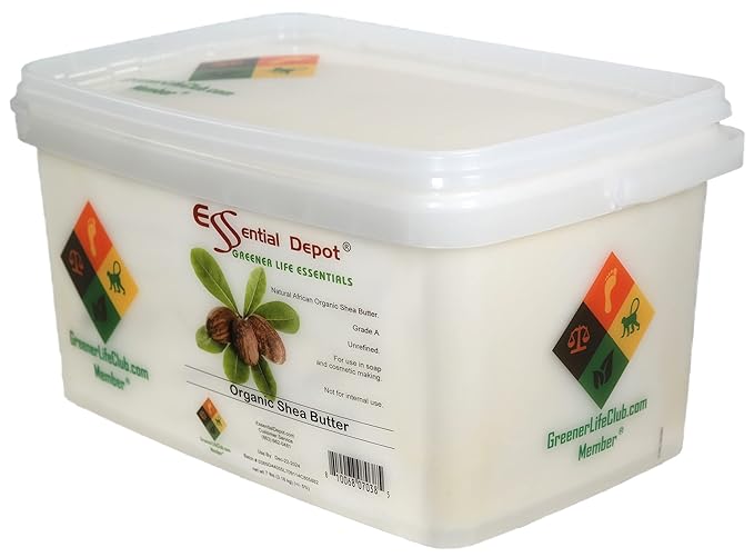 Essential Depot Shea Butter - Grade A - Unrefined - 7 lbs - Greener Life Club Box