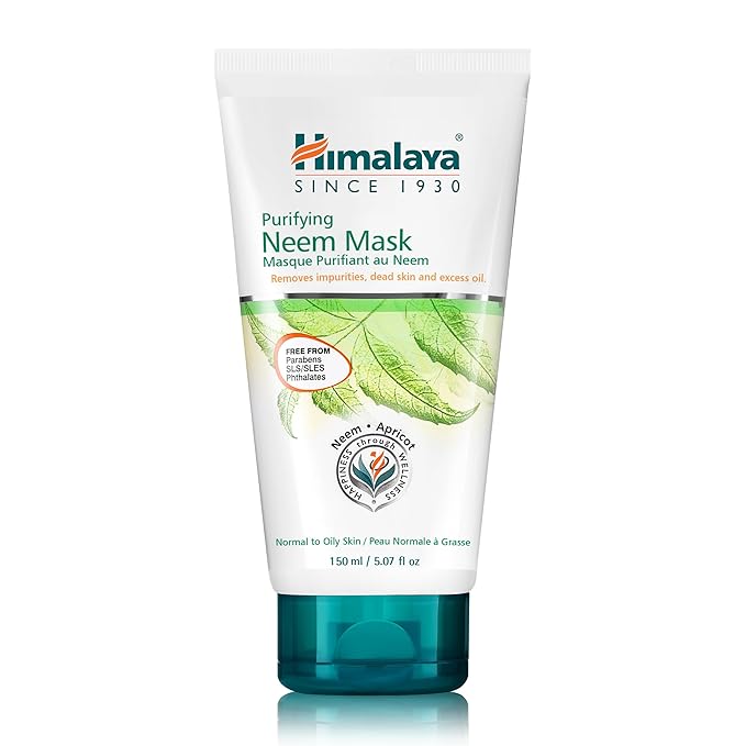 Himalaya Purifying Neem Mask for Deep Cleaning, Purify & Leave a Clean, Clear Complexion, 5.07 oz