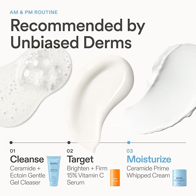 Skinfix Ceramide Prime Whipped Cream - 1.7 oz - Lightweight Moisturizer for Face with Niacinamide + Peptides - Non-Comedogenic, Fragrance Free, Vegan, Cruelty Free