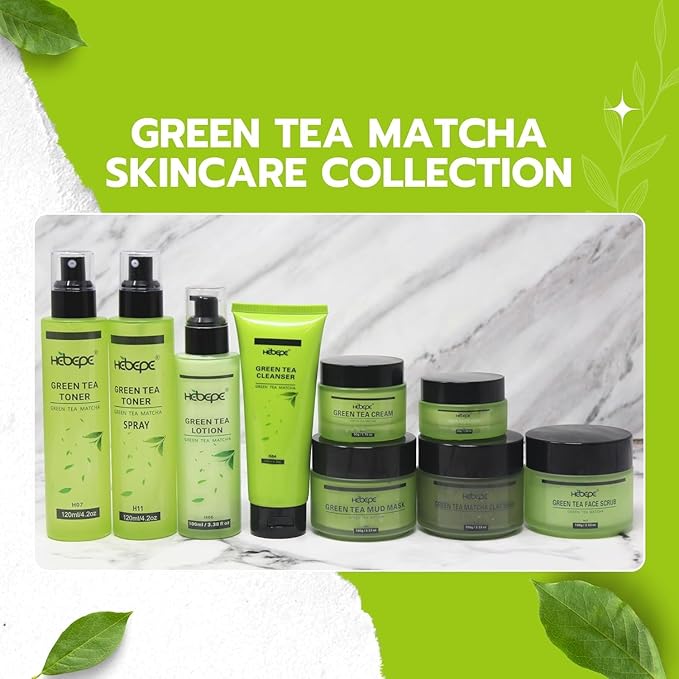 Green Tea Matcha Mud Mask with Aloe Vera (Pack of 3), Deep Cleansing, Hydrating, and Relaxing Volcanic Clay Facial Mask, 3.53 oz/100g