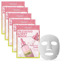 Collagen Face Mask For Glass Skin – Hydrating & Firming Sheet Mask For Dry & Tired Skin – Dermatologist Tested, Anti-Aging, Korean Skin Care– 95% Natural, Vegan, Clean Beauty – 5 Sheets