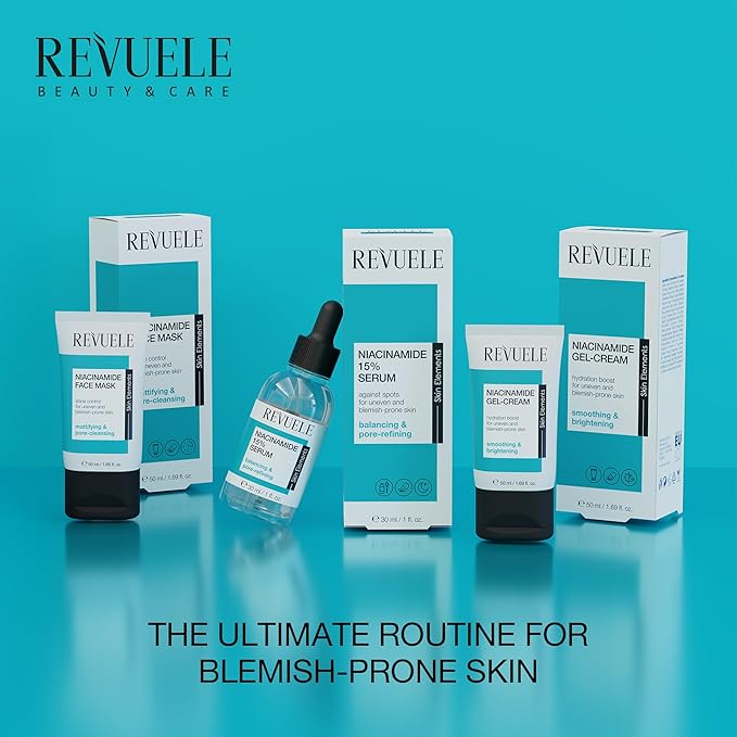 REVUELE Niacinamide 15% Serum – 30ml – High-Potency Skin Clarifying & Sebum-Regulating Face Serum – Vegan & Dermatologically Tested 1 fl.oz