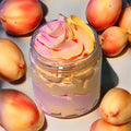 Whipped Body Butter, Peach & Mango Scented Body Moisturizer 4oz; Mango Butter and Shea Butter for Sensitive, Dry Skin, Non-Greasy, Soft & Creamy, Natural Skincare – Vegan