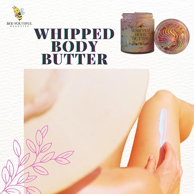 Whipped Shea + Beeswax Body Butter | Hydrating Moisturizer with Shea Butter, Mango Butter Cocoa Butter, & Beeswax for Nourishing Body Care - 4oz - Fruit Loops