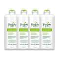 Simple Kind To Skin Micellar Water - Makeup Remover and Facial Cleanser - Face Cleanser with Pro-Vitamin B5, B3 and C - Vegan, No Perfumes - 4 pc