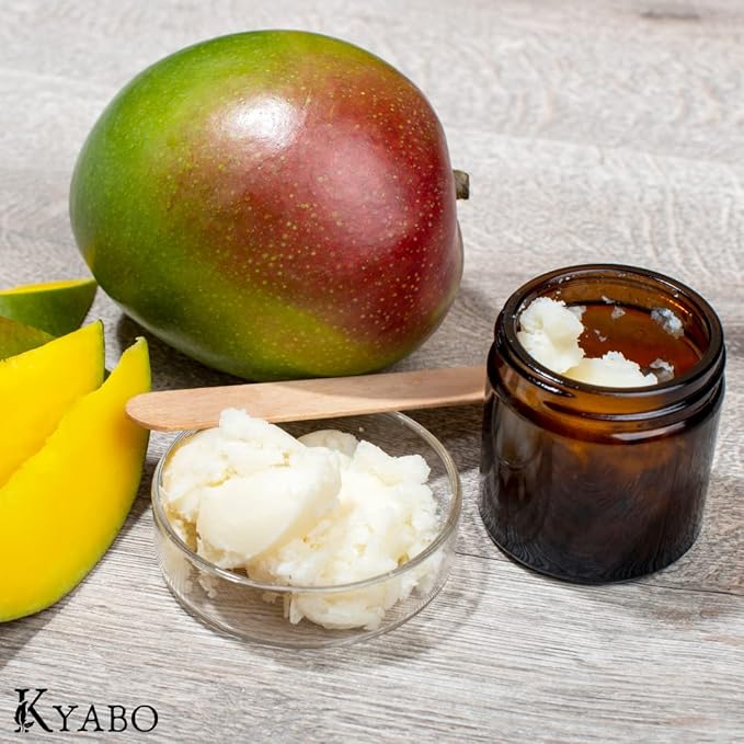 Kyabo 100% Pure Mango Butter, Raw, Organic, & Unrefined, Chemical-Free, Natural Skin Moisturizer, Great for DIY Body Butters, Lip Balm, Sun tanning Soaps, & Lotions (5 lb)