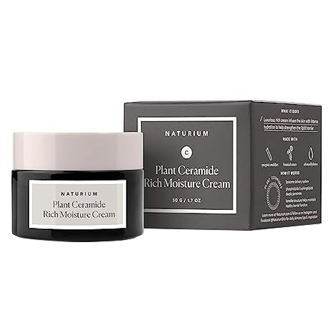 Naturium Plant Ceramide Rich Moisture Cream, Hydrating & Anti-Aging Skincare, 1.7 oz