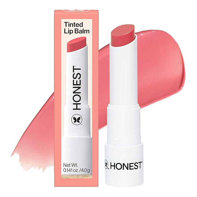 Honest Beauty Moisturizing Vegan Tinted Lip Balm, Antioxidant-rich, Acai Extracts, Avocado Oil, Paraben-Free, Cruelty Summer, Melon