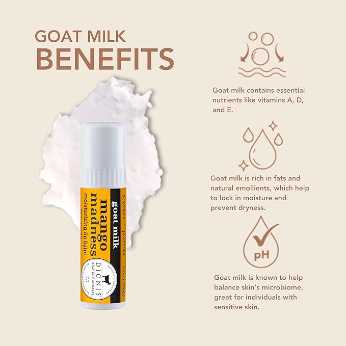 Dionis Goat Milk Lip Balm Mango Madness 0.28oz (Pack of 6)