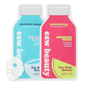ESW Beauty Hydrating Face Masks - 2-Pack Raw Juice Sheet Mask Set - Moisture Repair & Radiance Skincare Set - Includes The Pink Dream & Blue Dream