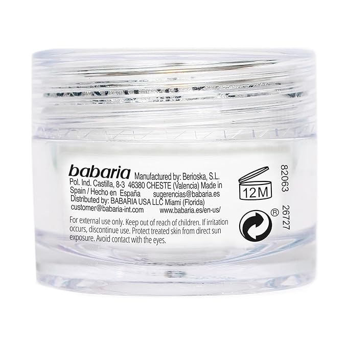 Babaria Collagen Vegan Anti Aging Moisturizer Face Cream - Plants Based Face Moisturizer for Skin Rejuvenation - 1.7 oz