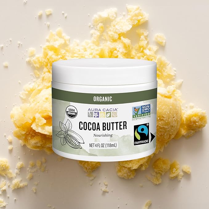 Aura Cacia Natural Cocoa Butter, 4 Ounce (113 g)