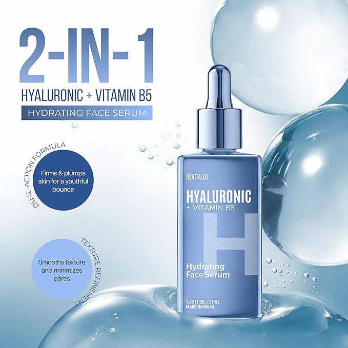 Hyaluronic Acid & Vitamin B5 Serum - Hydrating & Anti-Aging, Smooths Fine Lines, Moisture Retention - Dermatologist Tested, Cruelty-Free Korean Skin Care for All Skin Types - 2 fl. oz