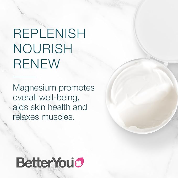 BetterYou Magnesium Body Butter - Dry Skin Moisturizer - Leaves Skin Smooth And Soft - With Shea Butter, Magnesium Chloride And Zinc - 6.76 oz
