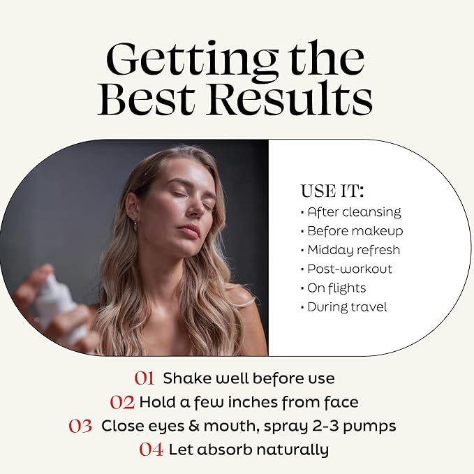 Travel Face Mist Spray - Portable Facial Moisturizer with 5-ALA, Hyaluronic Acid, Green Tea, Lavender - TSA-Friendly Hydrating Mist for On-the-Go Refreshment - Made in Germany - 1 Fl Oz