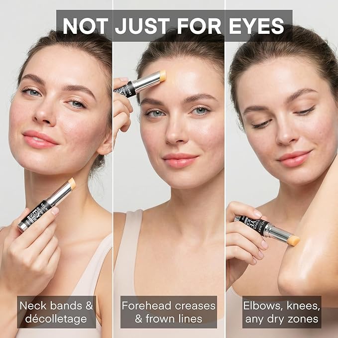 VELAMO ADVANCED Retinol Eye Stick: Retinol Eye Cream for Dark Circles and Puffiness with 1% Bakuchiol and Caffeine - Visibly Reduces Fine Lines Wrinkles Under Eye Bags with Upgraded Formula 0.1 OZ/3g