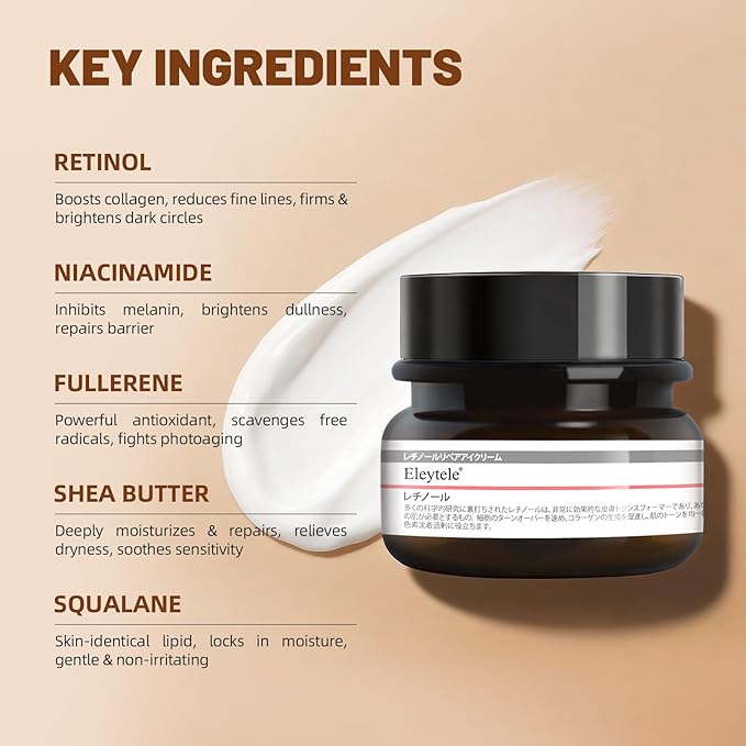 Korean Eye Cream for Dark Circles & Puffiness, 1.06oz Hydrating Under Eye Moisturizer for Fine Lines, Firming, Brightening & Smooth Skin – Lightweight, Gentle Daily Anti-Aging Eye Treatment
