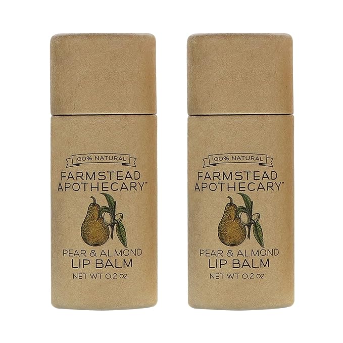 Farmstead Apothecary Lip Balm (Pear & Almond, 2 Pack)