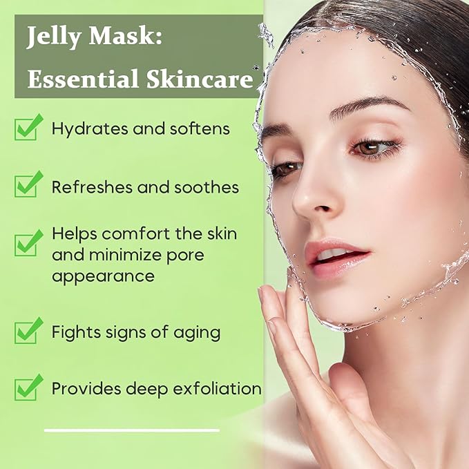 Vajacial Hydro Jelly Mask Powder for Face, Jelly Mask for Facials Professional, Jelly Facial Mask for Teens and Women. Jelly face mask. (Tea Tree)