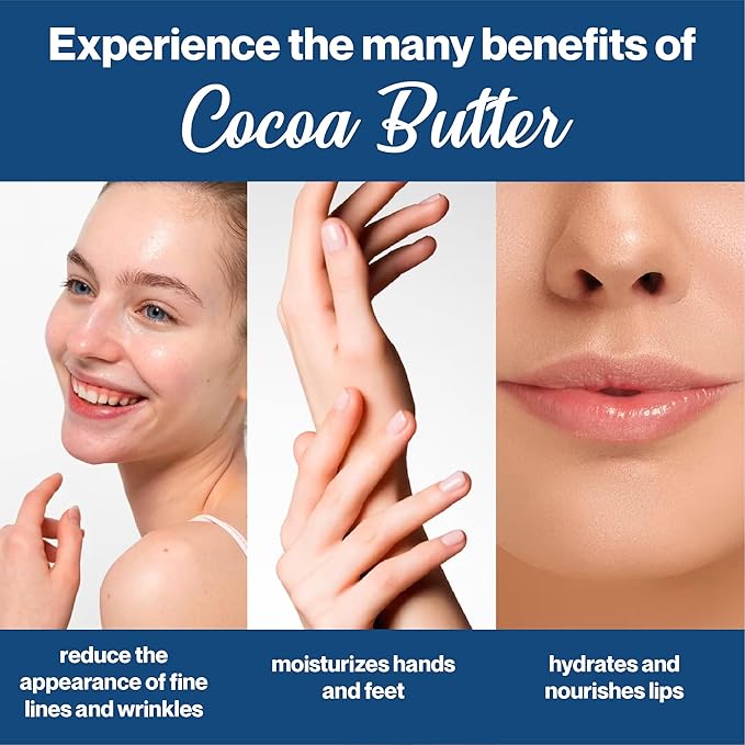uh*Roh*Muh Premium Cocoa Butter Wafers from Peru - 100% Pure & Natural - Rich Aroma & Nourishing - Ideal for Handcrafted Bath and Beauty Products Net Wt: 0.45kg/1lb