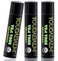 Organic Lip Balm, Tea Tree Flavor - 100% Natural Lip Moisturizer, USDA Certified - Lip Balm for Dry, Cracked Lips (3 Pack)